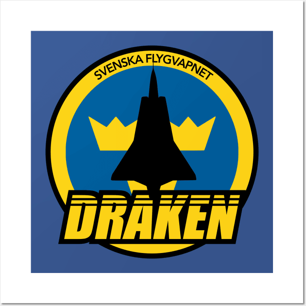 Svenska Flygvapnet Draken Wall Art by TCP